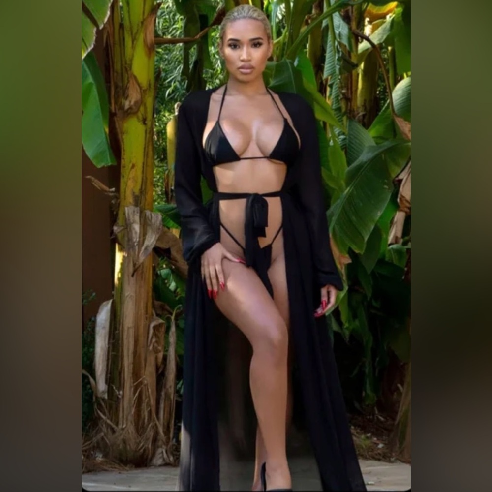 Matte Swim - Achilles sheer cover up black